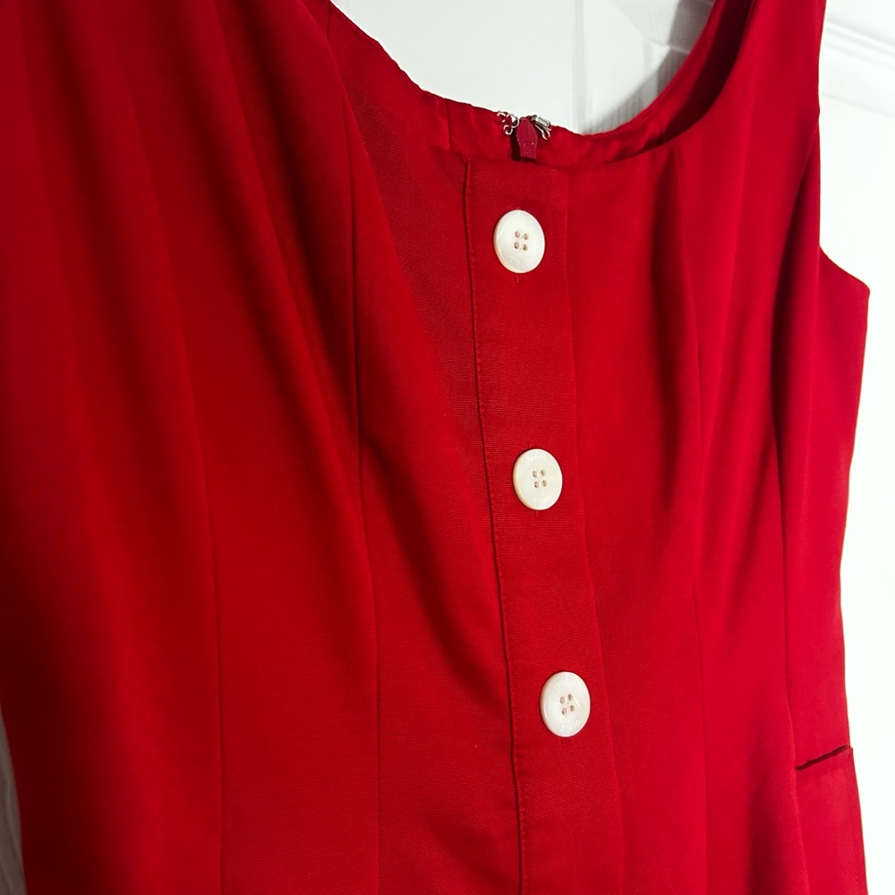 STAUD Loretta Midi Dress Tomato Red - Picture 4 of 6